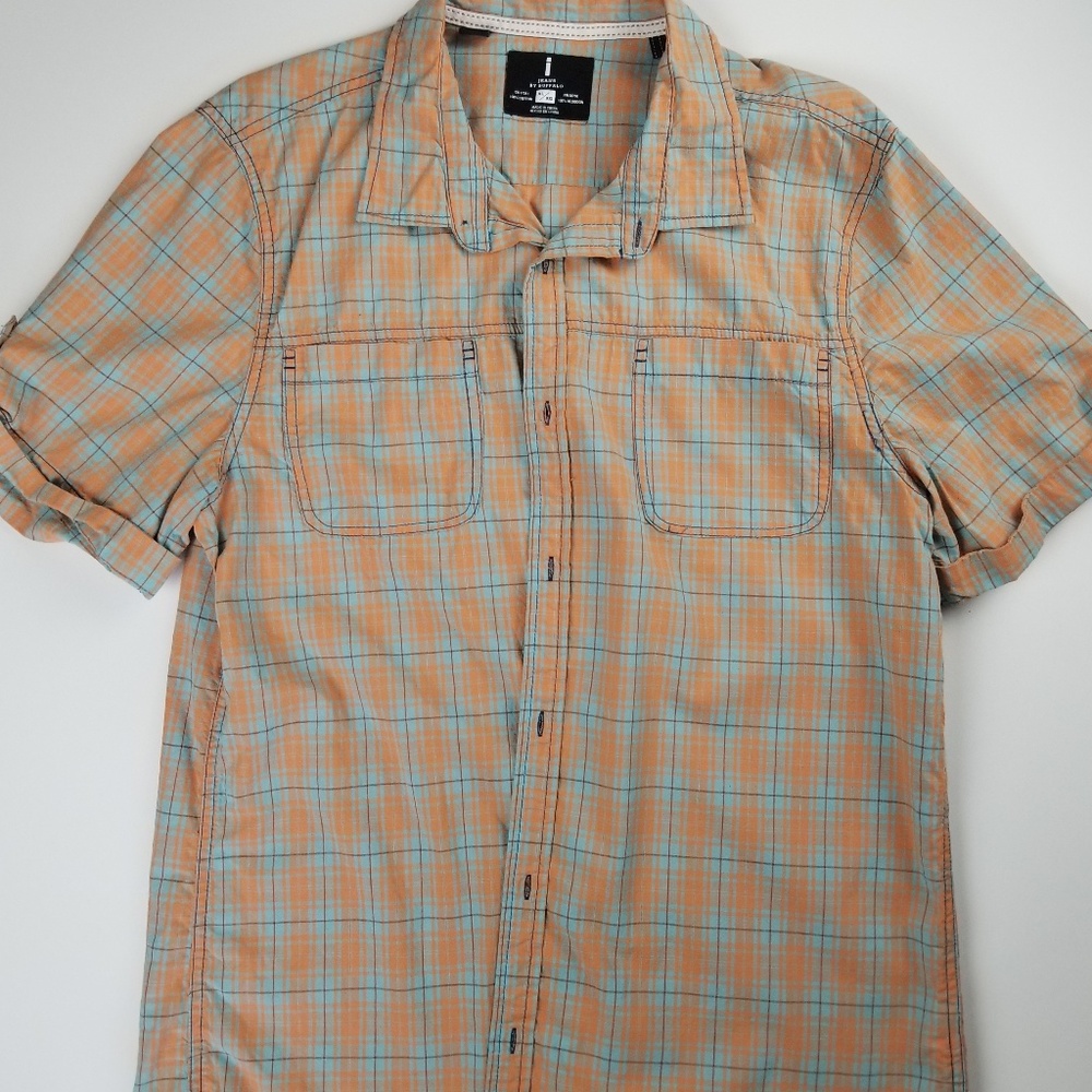 Mens I Jeans By Buffalo Button Down Short Sleeve